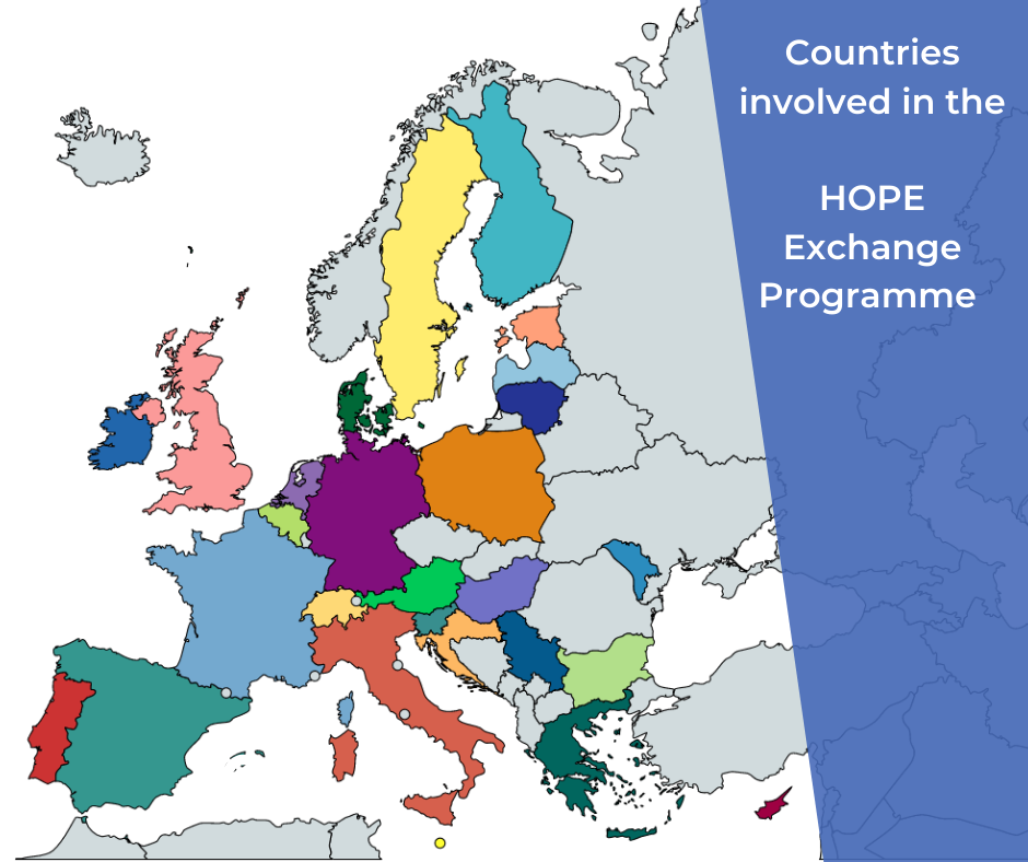 Countries involved in the HOPE Exchange Programme .png